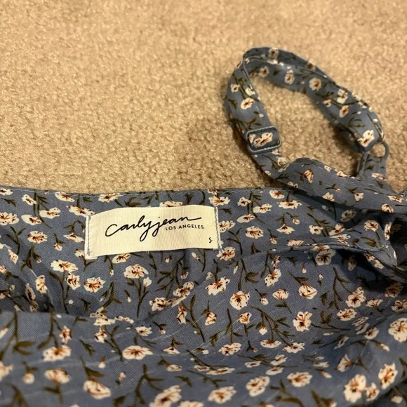 Carly Jean Los Angeles size small Blue Spaghetti Strap Sundress - Picture 4 of 6